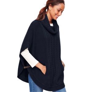 Talbots Cable Cowl-neck Poncho